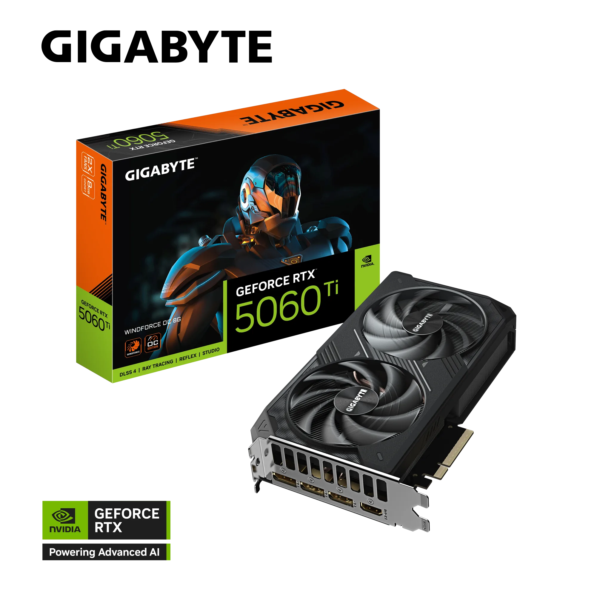 PLACA DE VIDEO 8GB RTX 5060 TI GIGABYTE WINDFORCE OC
