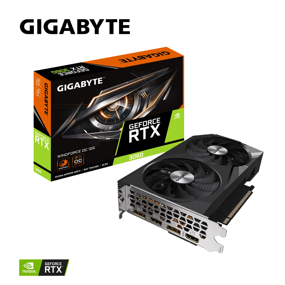 PLACA DE VIDEO 12GB GIGABYTE GEFORCE RTX 3060 WINDFORCE OC 