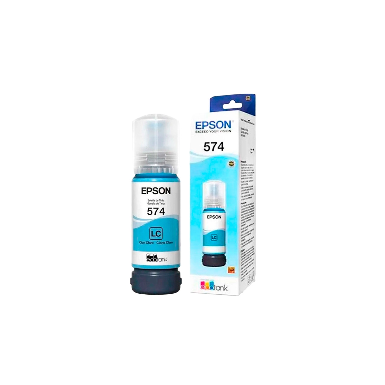 Botella de Tinta Epson 574 Cian claro — foto 2