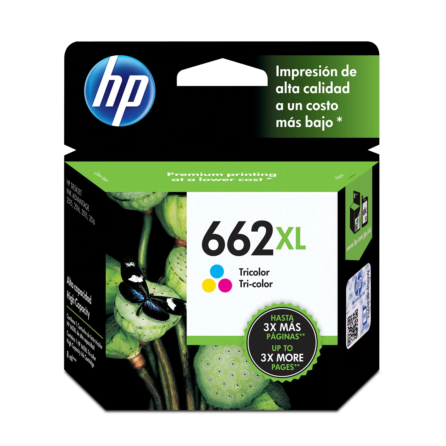 Cartucho de Tinta HP 662XL Color Alto Rendimiento — foto 1