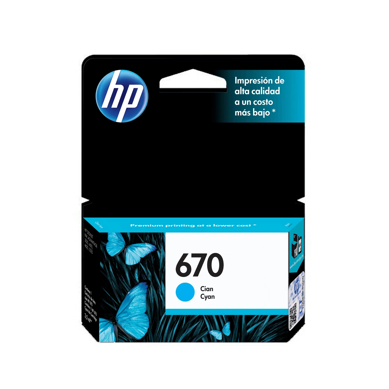 Cartucho de Tinta HP 670 Cian — foto 1
