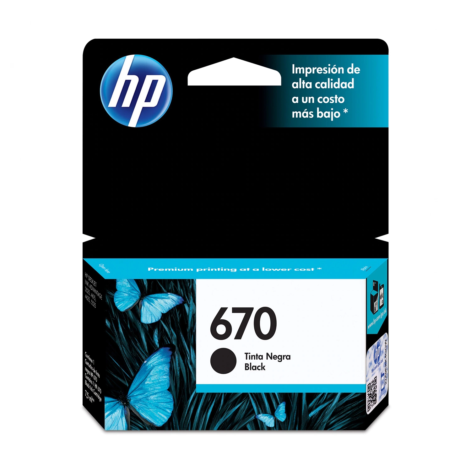 Cartucho de Tinta HP 670 Negra — foto 1