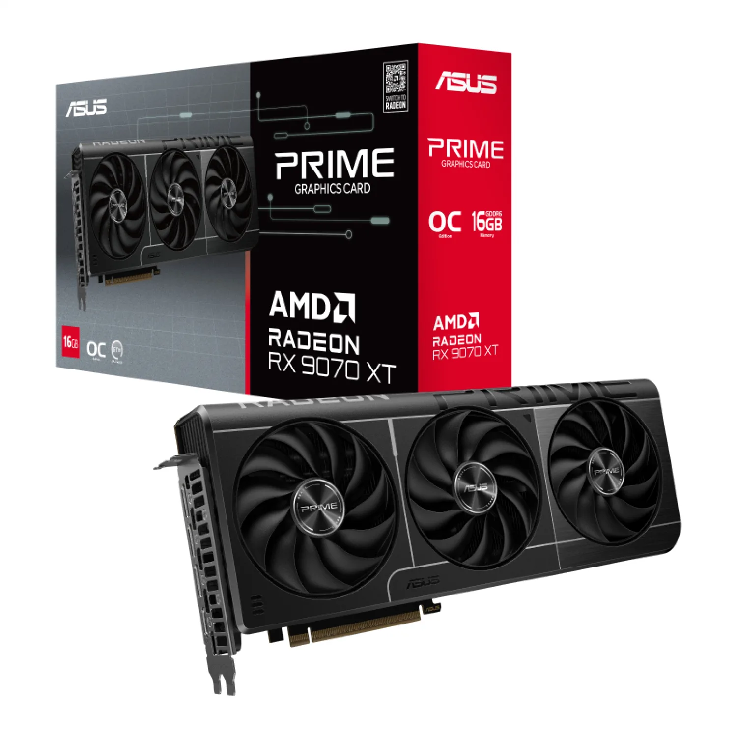 Placa de Video ASUS AMD Radeon PRIME RX9070XT O16G