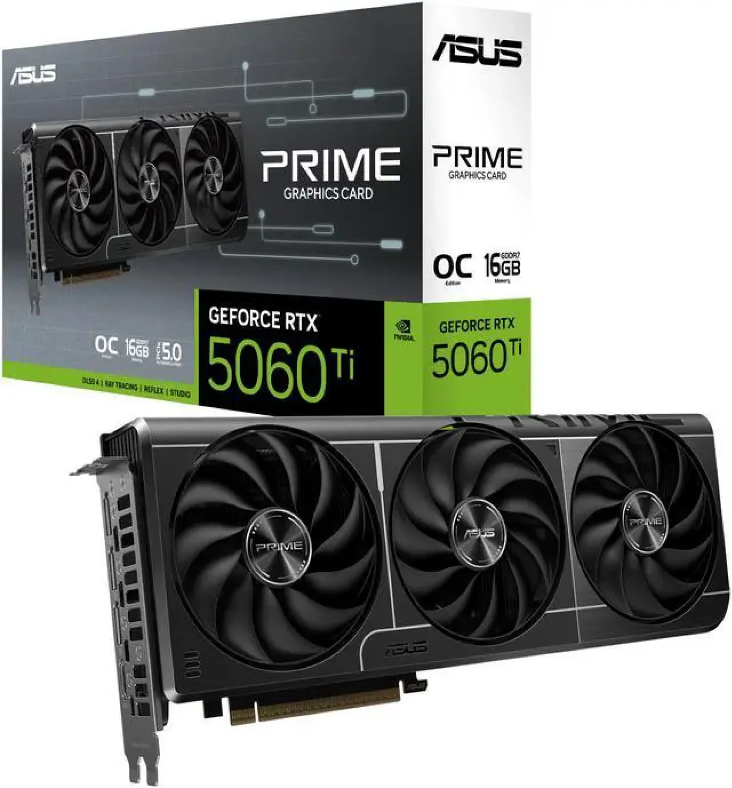 Placa de Video ASUS NVIDIA GeForce PRIME RTX 5060TI 16GB GDDR7 OC Edition