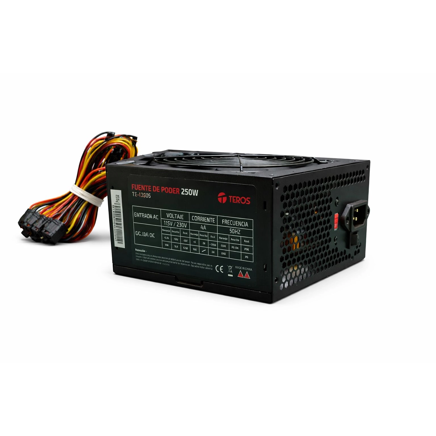 Fuente Teros TE-1330S 250W ATX 3.1 24 Pines Black — foto 2