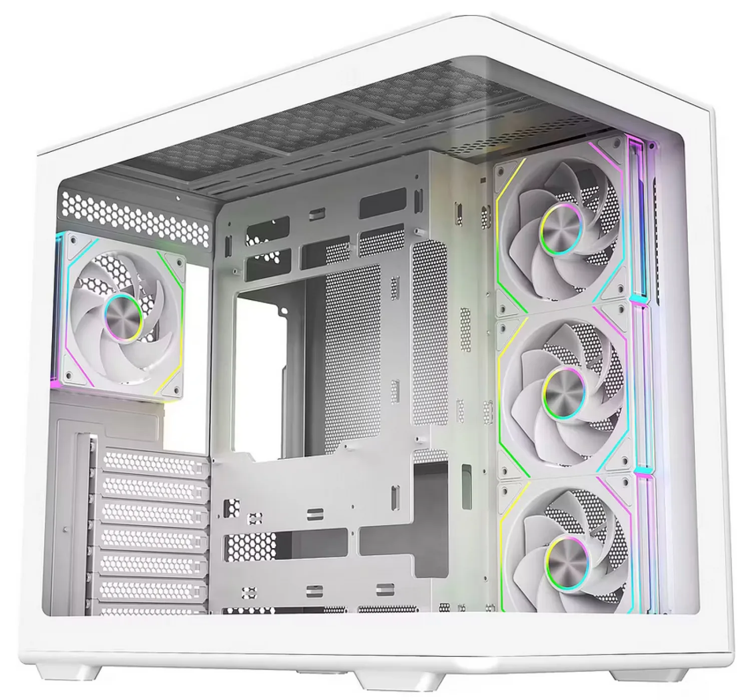 GABINETE COOLER MASTER 600 ELITE WHITE ARGB x 4 COOLERS