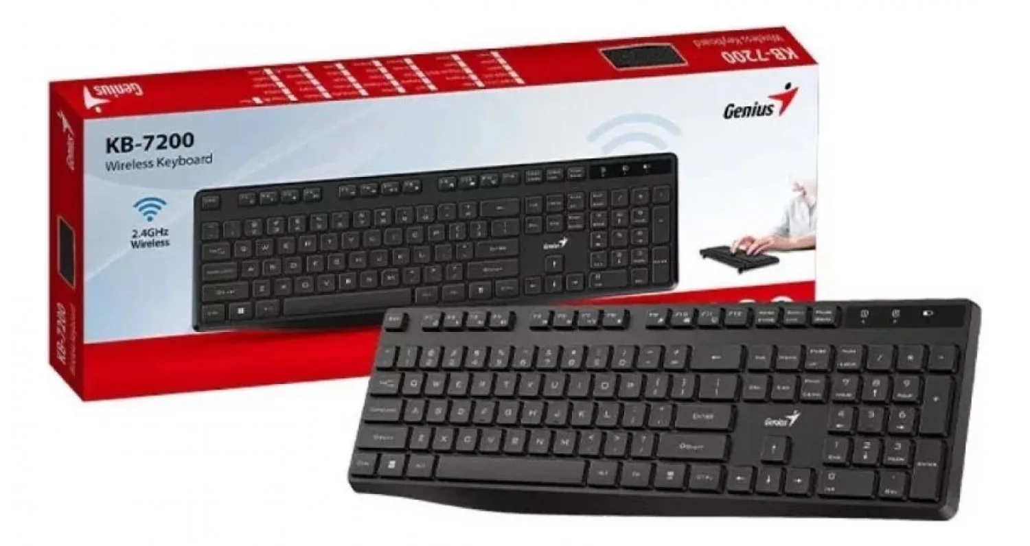 TECLADO WIRELESS GENIUS KB-7200 BLACK — foto 5