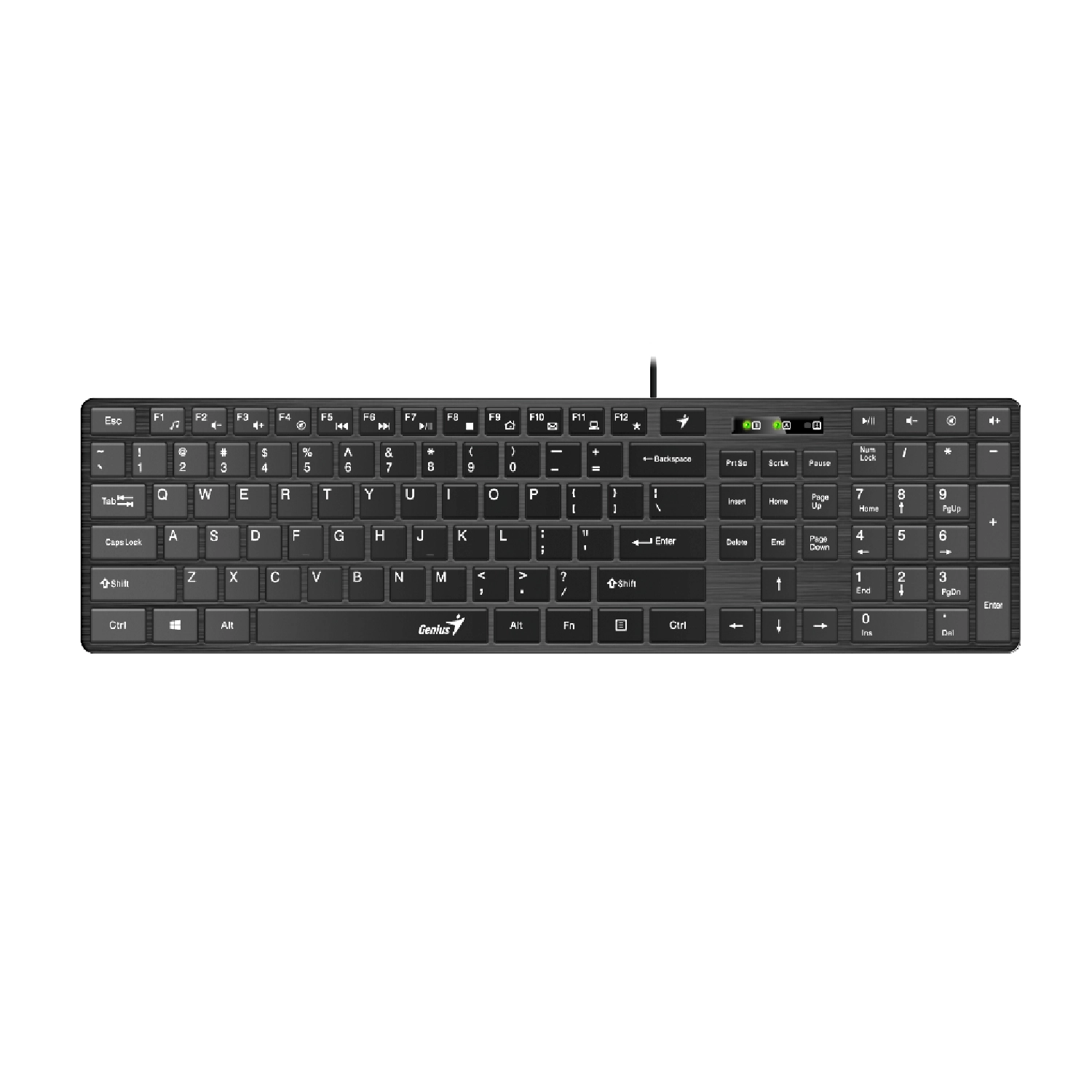 TECLADO GENIUS SLIMSTAR 126 SMART USB BLACK