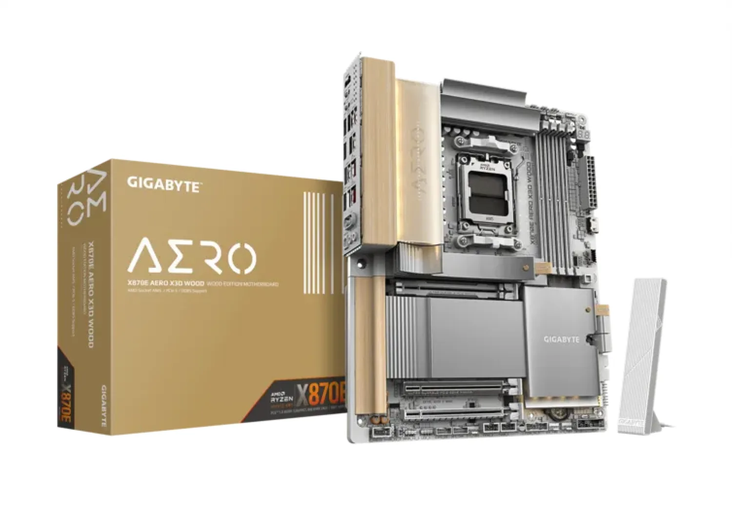 Motherboard GIGABYTE X870E AERO X3D MADERA CLARA AM5 DDR5