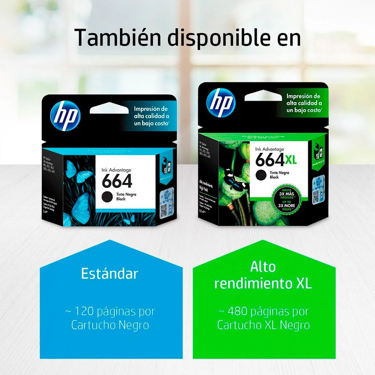 Cartucho de Tinta HP 664XL Negra Alto Rendimiento — foto 2