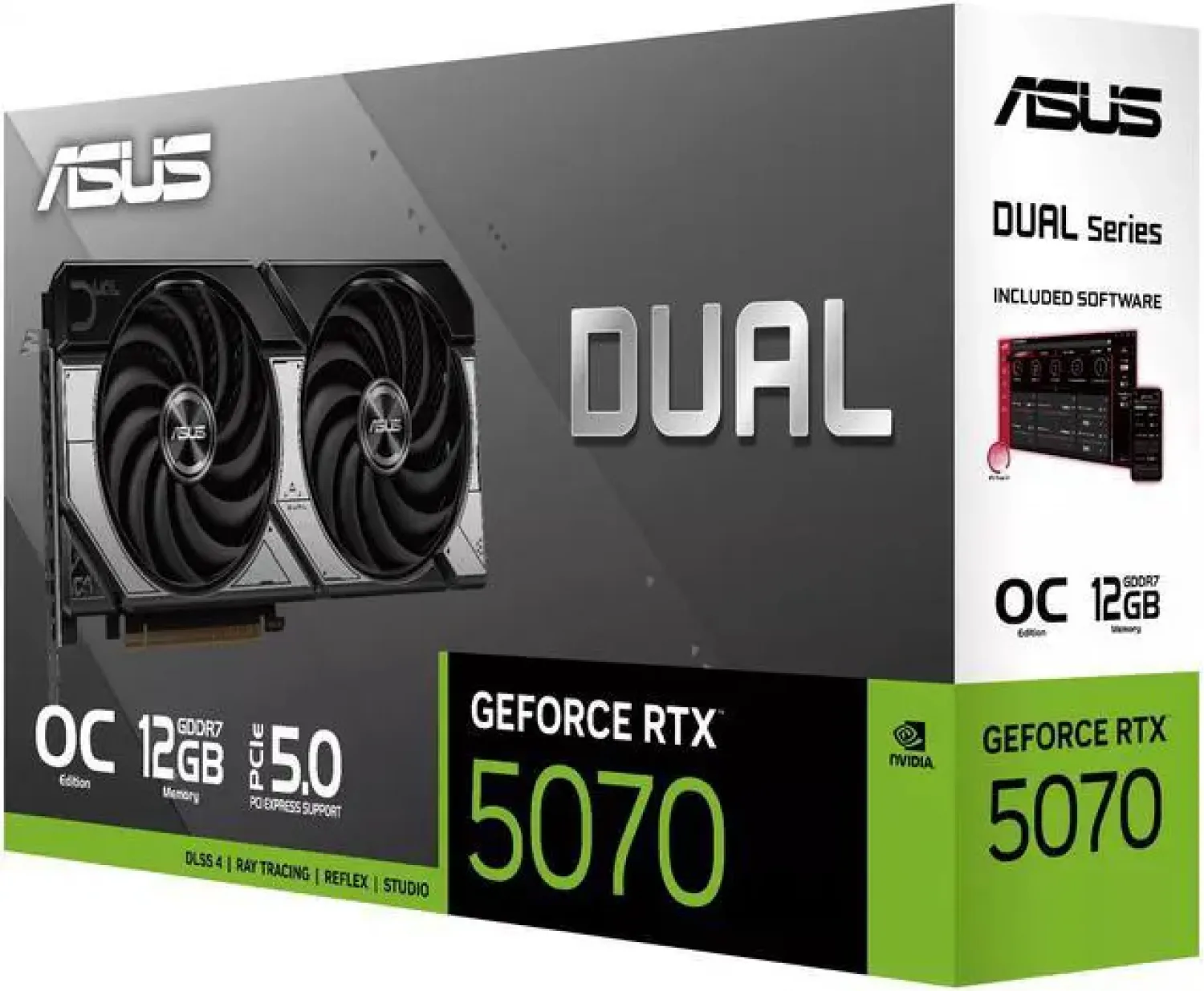 Placa de Video ASUS NVIDIA GeForce DUAL RTX5070 O12G GDDR7