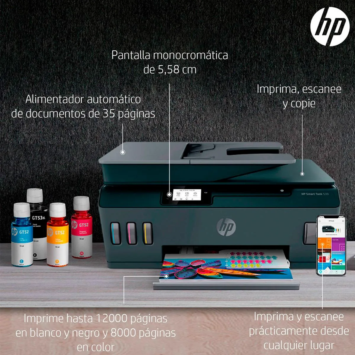 Impresora HP IT530 Multifunción Smart Tank — foto 9