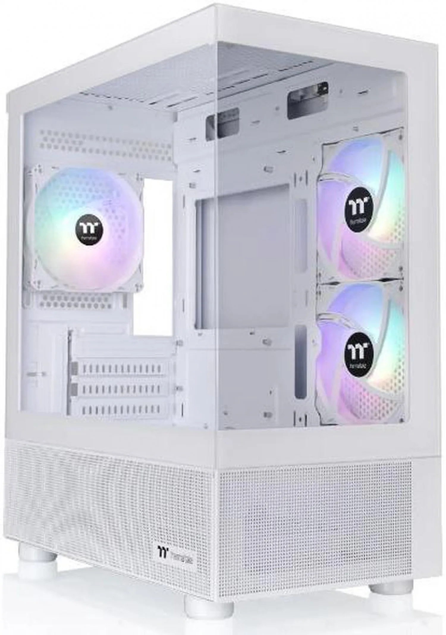 Gabinete TT View 170 Micro Chassis TG X2 Fan ARGB X3 Snow White (5349) — foto 3