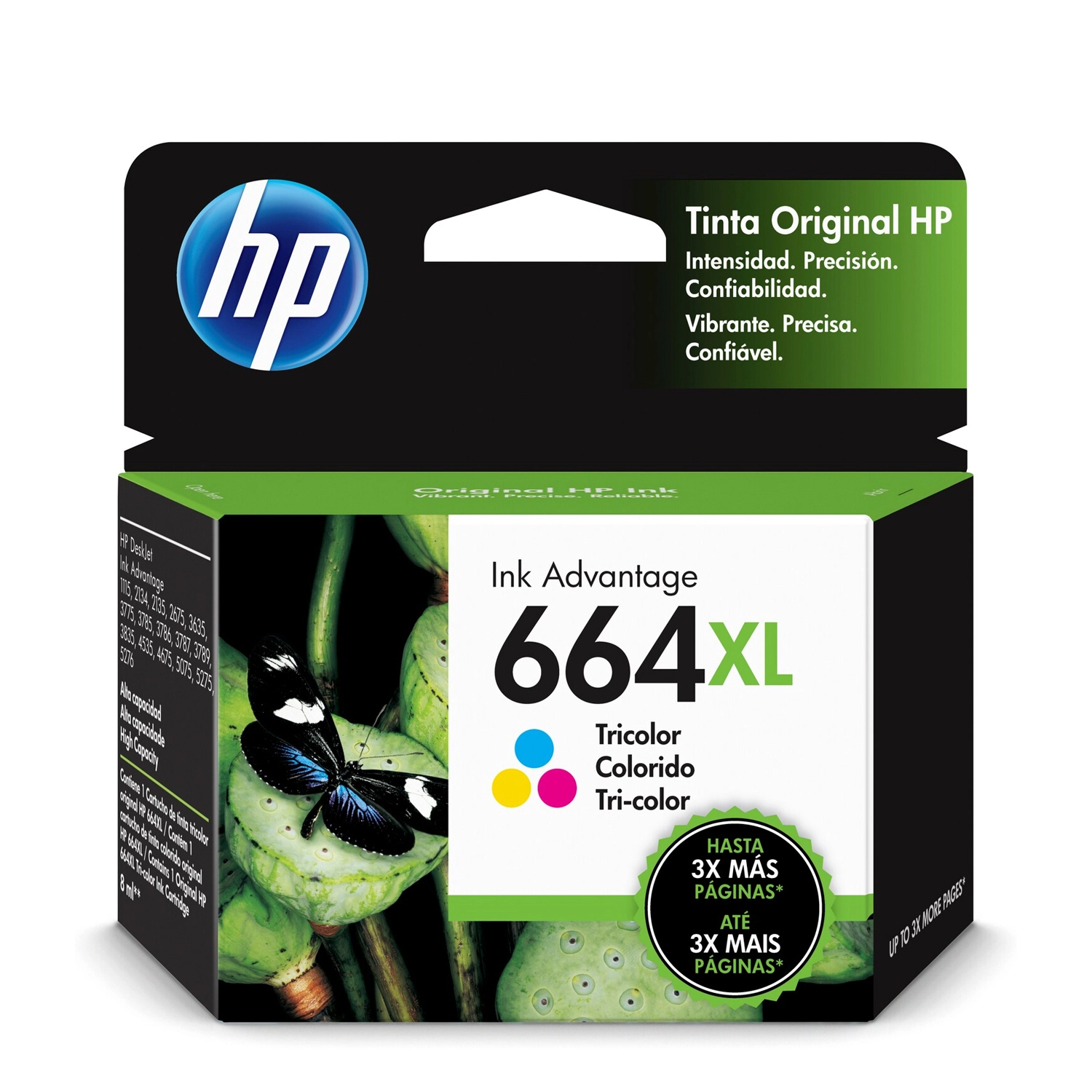 F6V30AL HP 664XL Tri-color Ink Cartridge (7162)