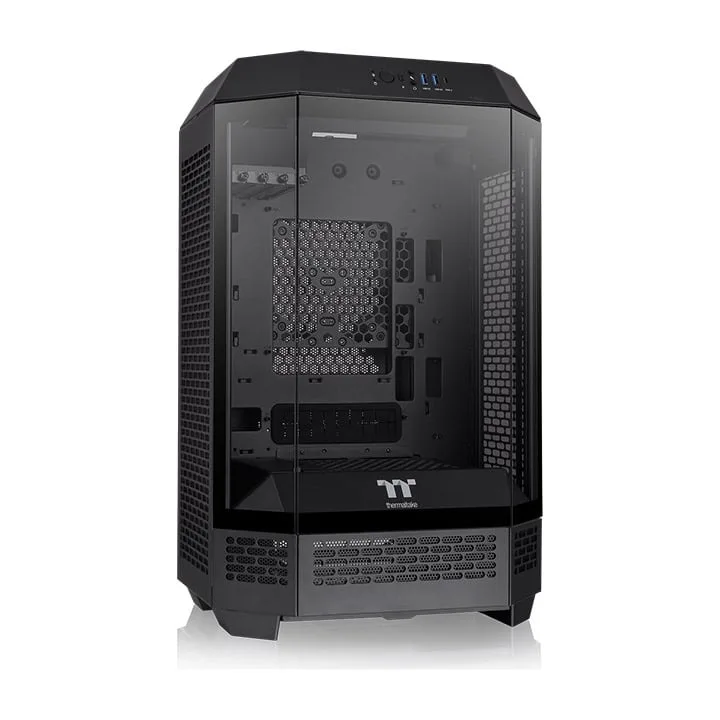 Gabinete TT The Tower 300 Mid-Tower TG X3 Fan X2 Black (1051) — foto 3