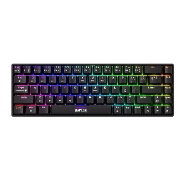 Teclado Raptor Fireclaw M68 Wireless Mecanico Rgb Red Outemu 60-por-ciento — foto 8