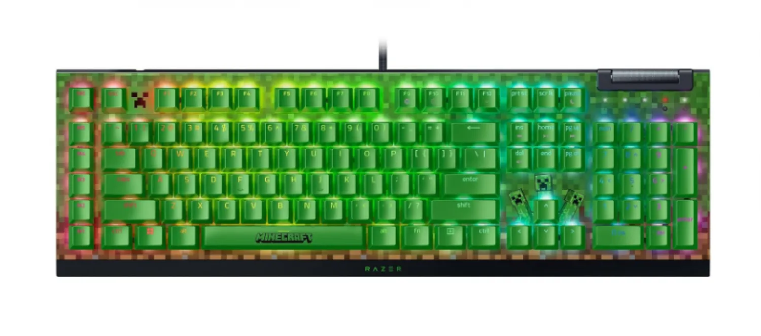 Teclado Razer BlackWidow V4 X Mechanical RGB (Green Switch) Minecraft Edition (2936)