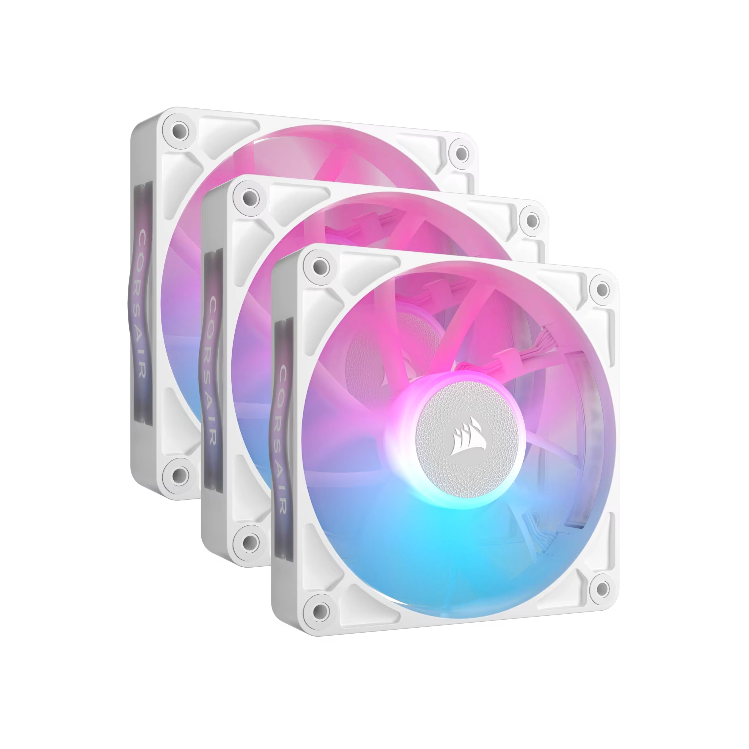 Fan Cooler Corsair ICUE LINK RX120 RGB 120mm White Pack X3 (0963)