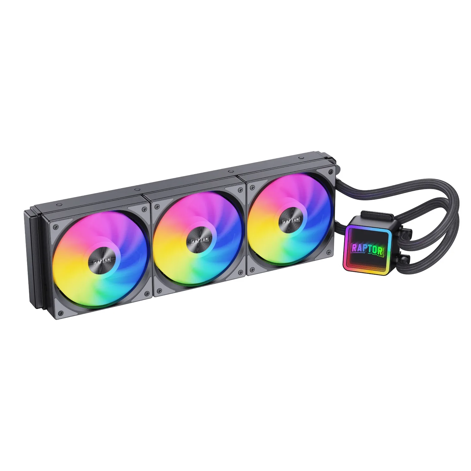 Water Cooling Raptor Aqua Core 360 3x CPU Cooler 360mm Negro (7701) — foto 2