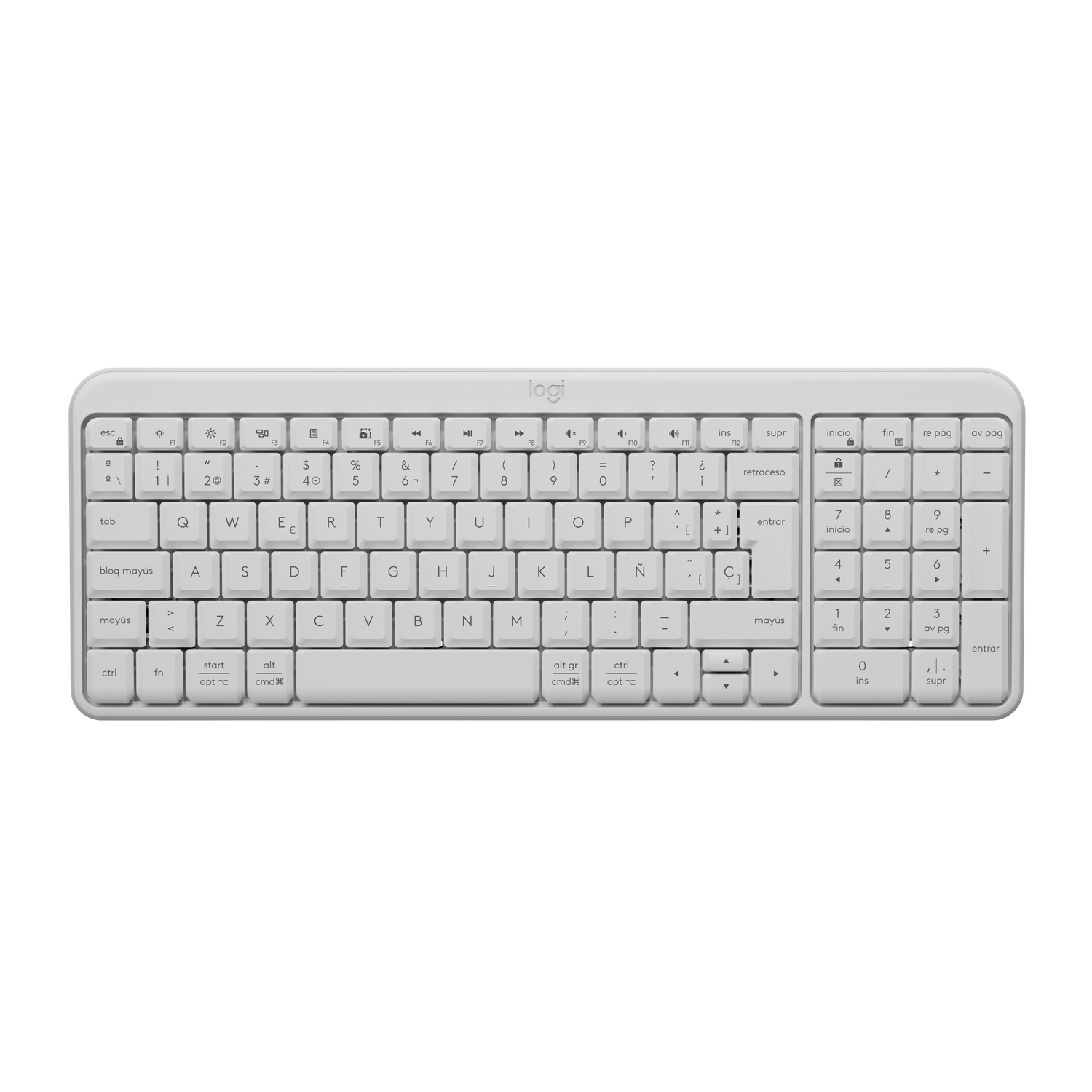 Teclado Logitech Bluetooth K250 Pebble White 920-013446