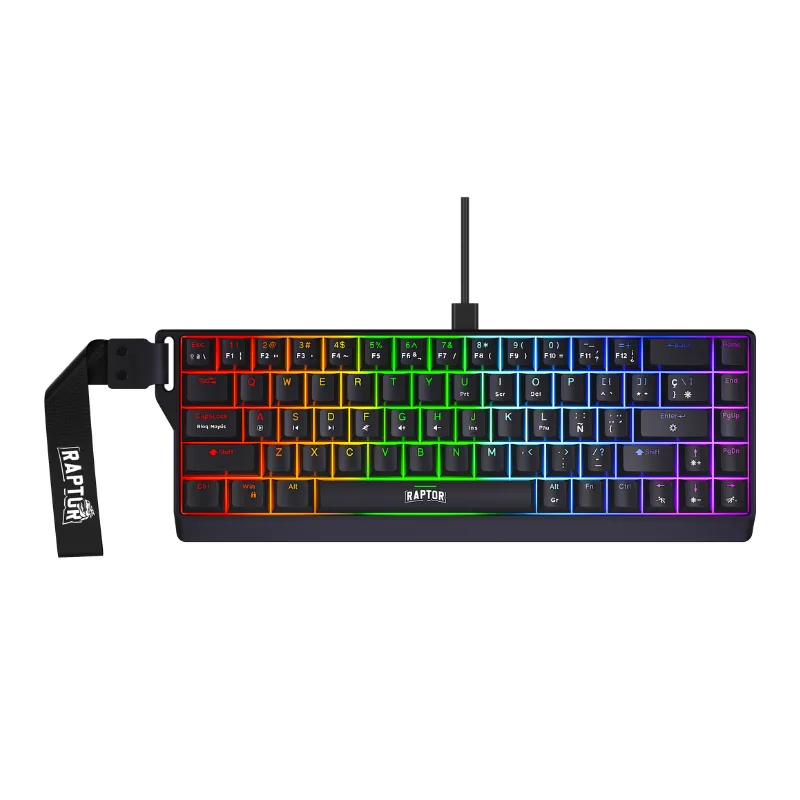 Teclado Gamer Raptor Fireclaw M68 Magnetico RGB Switch Red Outemu (3019) — foto 9