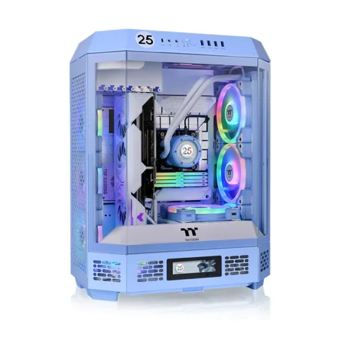 Gabinete TT The Tower 600 Mid-Tower TG X3 Fan X2 Hydrangea Blue (5684)
