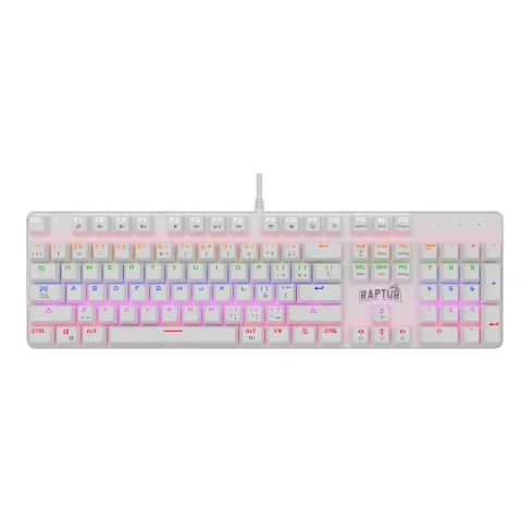 Teclado Gamer Raptor Fireclaw M104 Mecanico Retroiluminado Switch Red Outemu White (7862)