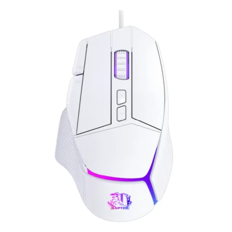 Mouse Gamer Raptor Storm Grip 9 Botones 8000dpi Retroiluminado White (2937)