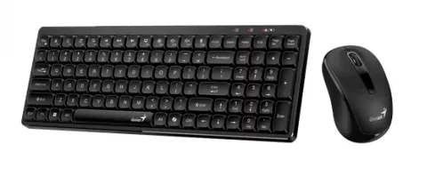 Teclado+Mouse Genius LuxeMate Q8100 Black SP 2.4GHZ (3074)