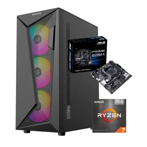 PC GAMER R7 5700G A520 16GB SSD500GB 550W